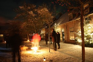 Buren bij kaarslicht